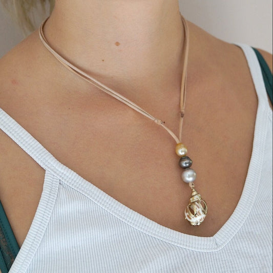 collier perle tahiti et australienne