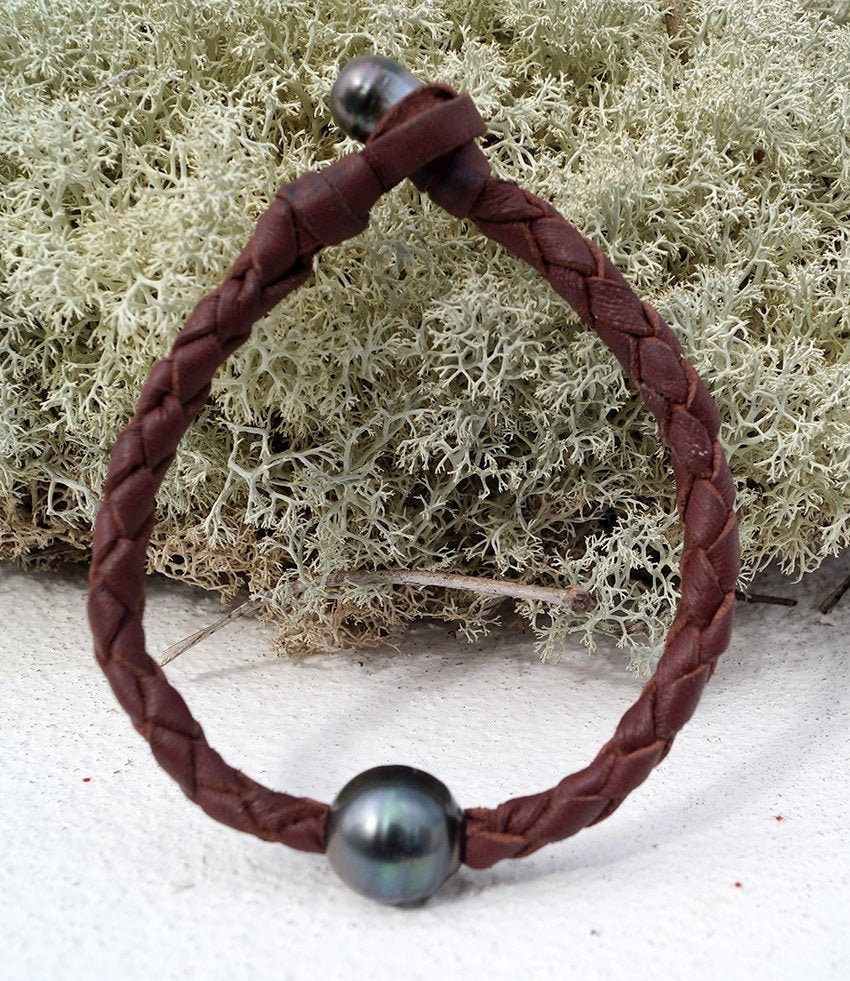 bracelet en perle de tahiti bracelet en perle de culture noire  bracelet en perle noire 