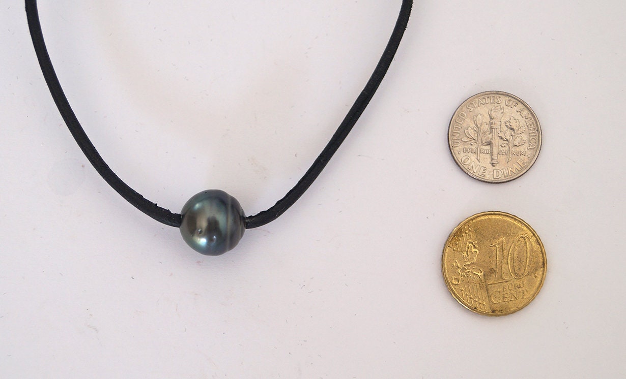 Collier en perle de Tahiti fermoir agate noire - Swann