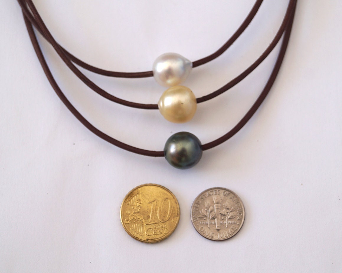 Collier trois rangs avec dégradé de perles de Tahiti et Australiennes - Kelly