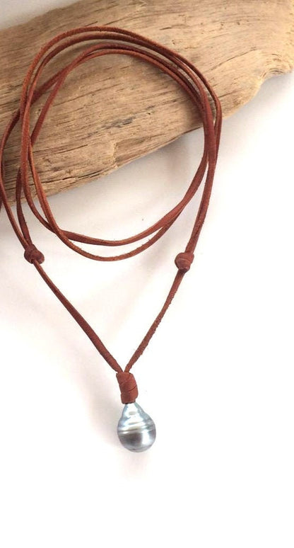 Collier ajustable avec sa perle de Tahiti - Awen