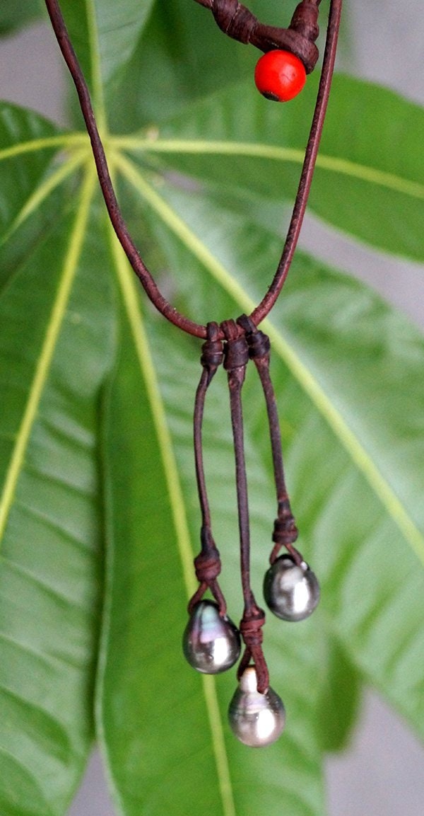 Collier ras de cou avec perles de Tahiti en grappe - Harper