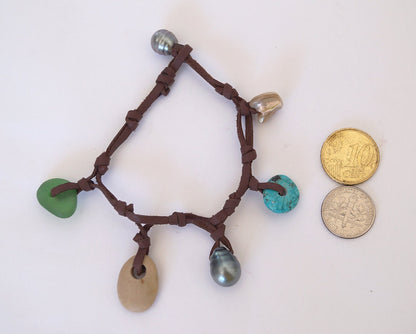Bracelet trésors de la mer et sa perle de Tahiti - Oxane