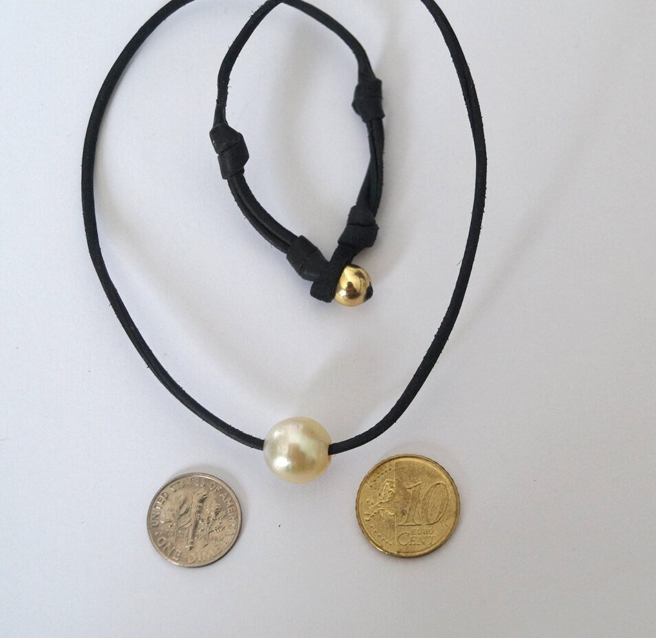 Collier ras de cou perle Australienne - Lia