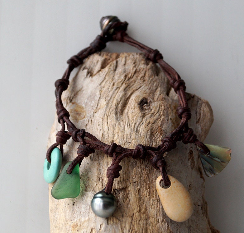 Bracelet trésors de la mer et sa perle de Tahiti - Oxane