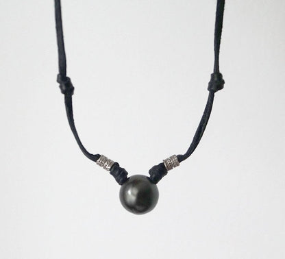 Collier en perle de Tahiti et perles argent - Dan