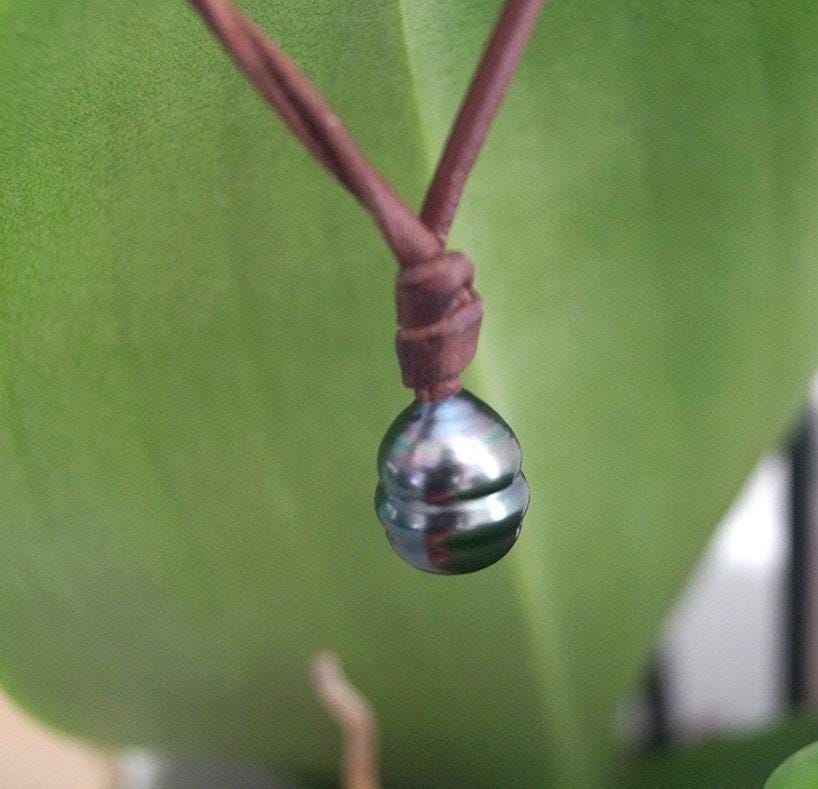 Collier coulissant avec pendentif en perle de Tahiti - Anto