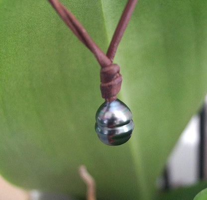 Collier coulissant avec pendentif en perle de Tahiti - Anto