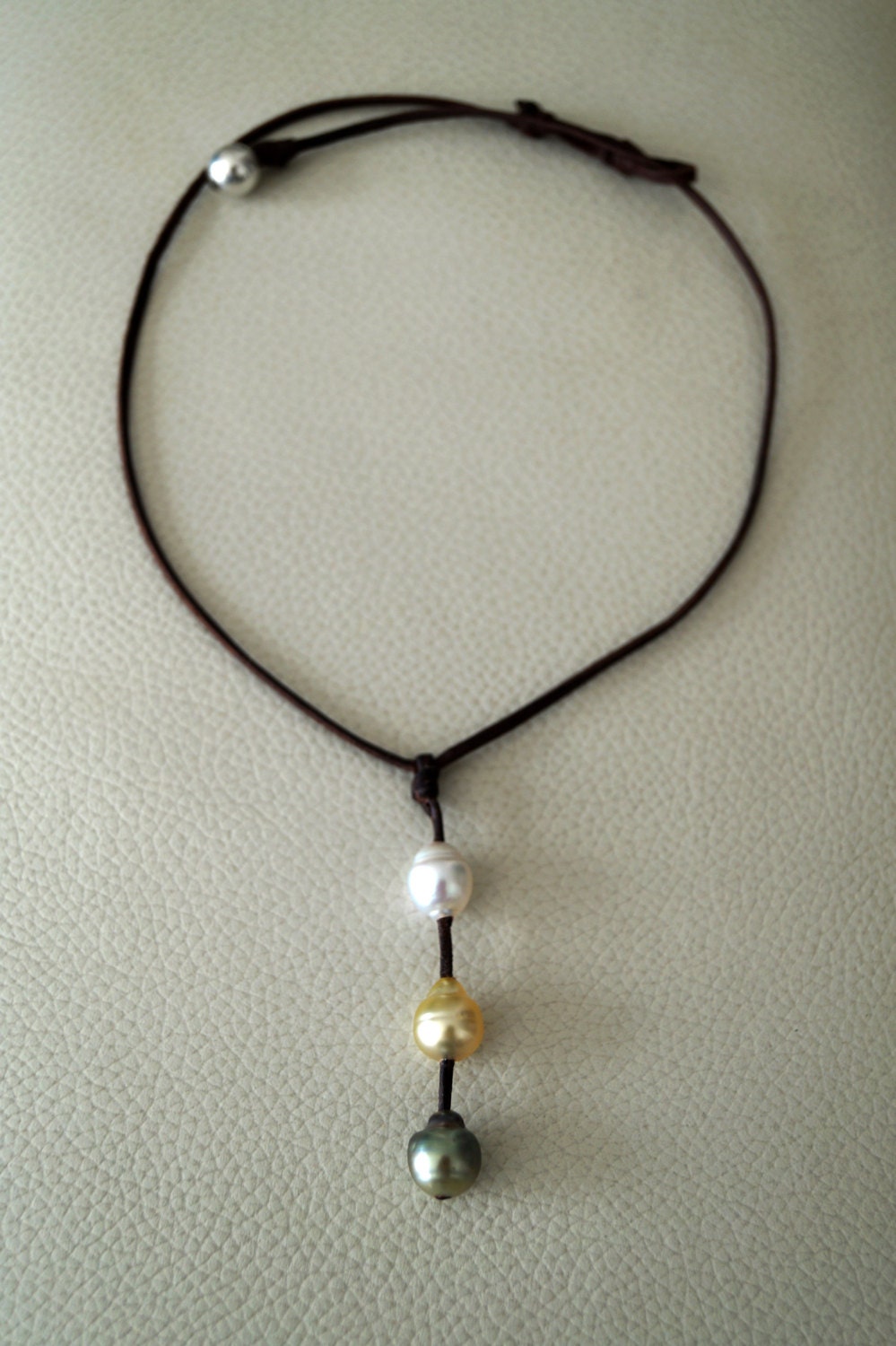 Collier dégradé de perles de Tahiti et Australiennes - Wanda