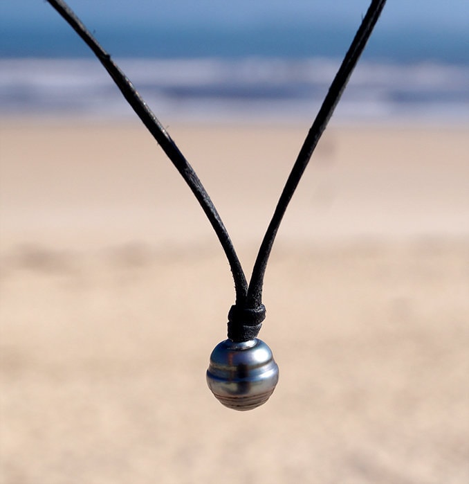Collier ajustable avec sa perle de Tahiti - Awen