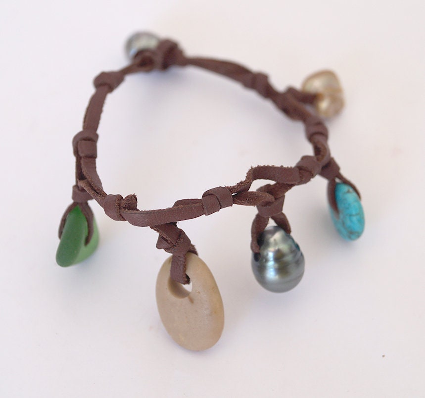 Bracelet trésors de la mer et sa perle de Tahiti - Oxane