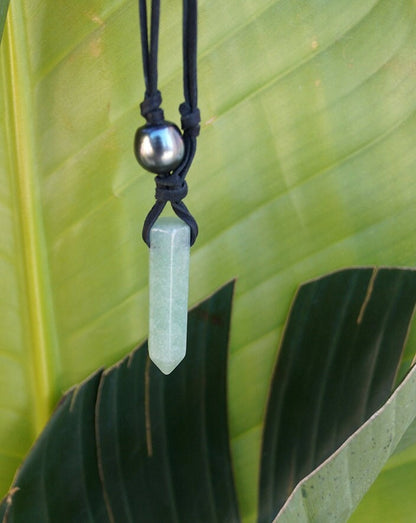 Tahitian Pearl Necklace - Pointed Pendant - Stan