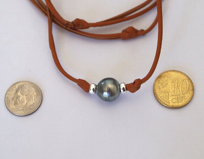 Tahitian Pearl Necklace - 925 Silver Pearls - Rohan