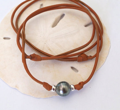 Tahitian Pearl Necklace - 925 Silver Pearls - Rohan