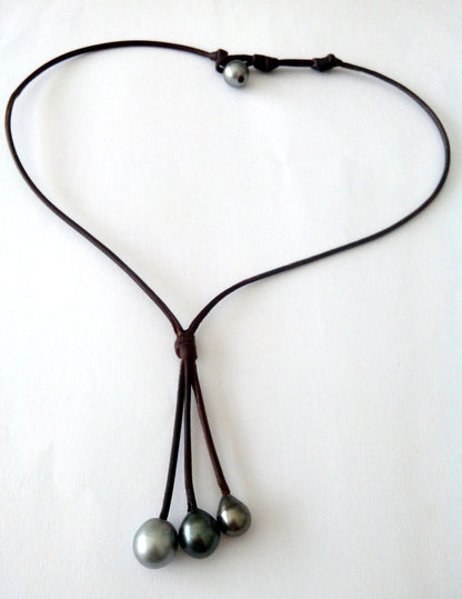 Tahitian pearl pendant necklace - Calypso