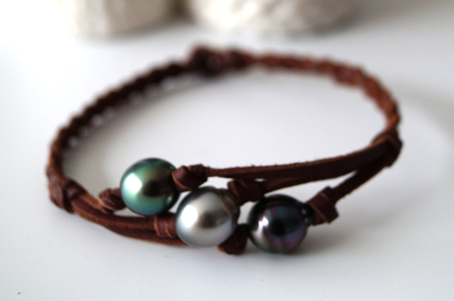 Bracelet trio de perles de Tahiti - Kaia