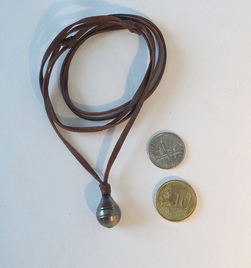 Collier coulissant avec pendentif en perle de Tahiti - Anto