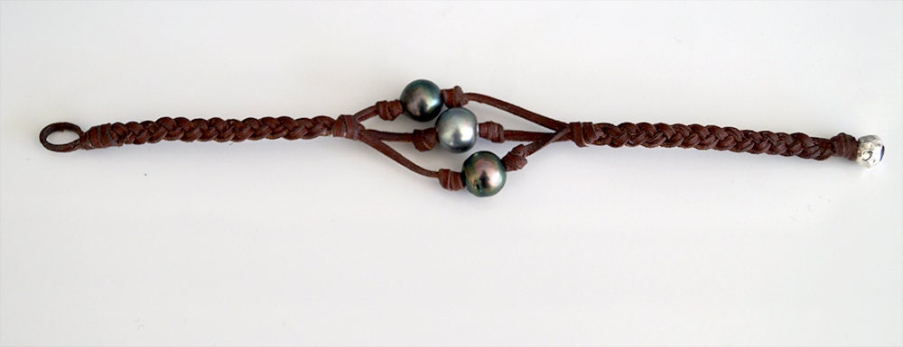 Bracelet trio de perles de Tahiti - Kaia