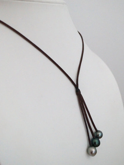 Tahitian pearl pendant necklace - Calypso