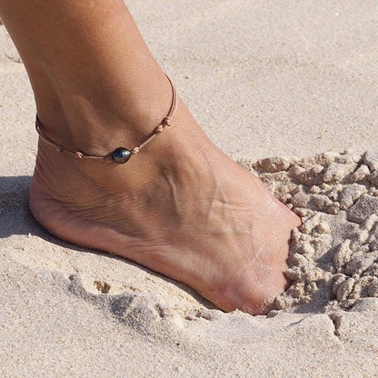 bracelet cheville perle culture