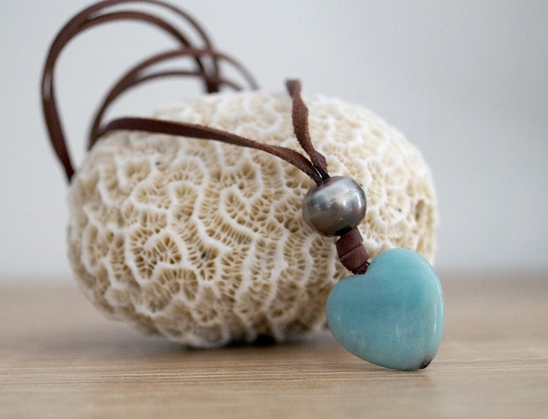 collier cuir et perle tahiti