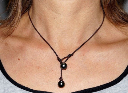 Tahitian Pearl Necklace - Lasso Clasp - Arlys