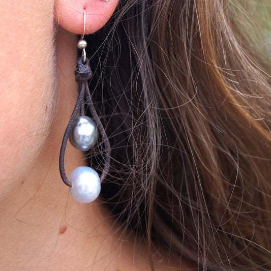 boucle oreille perle tahiti
