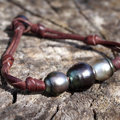 bracelet cuir perles


