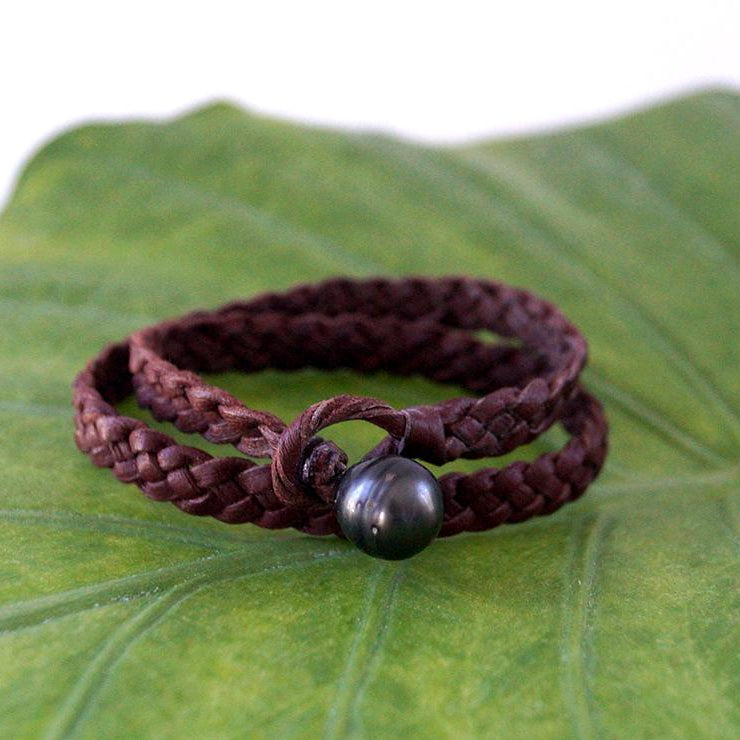 bracelet cuir tresse