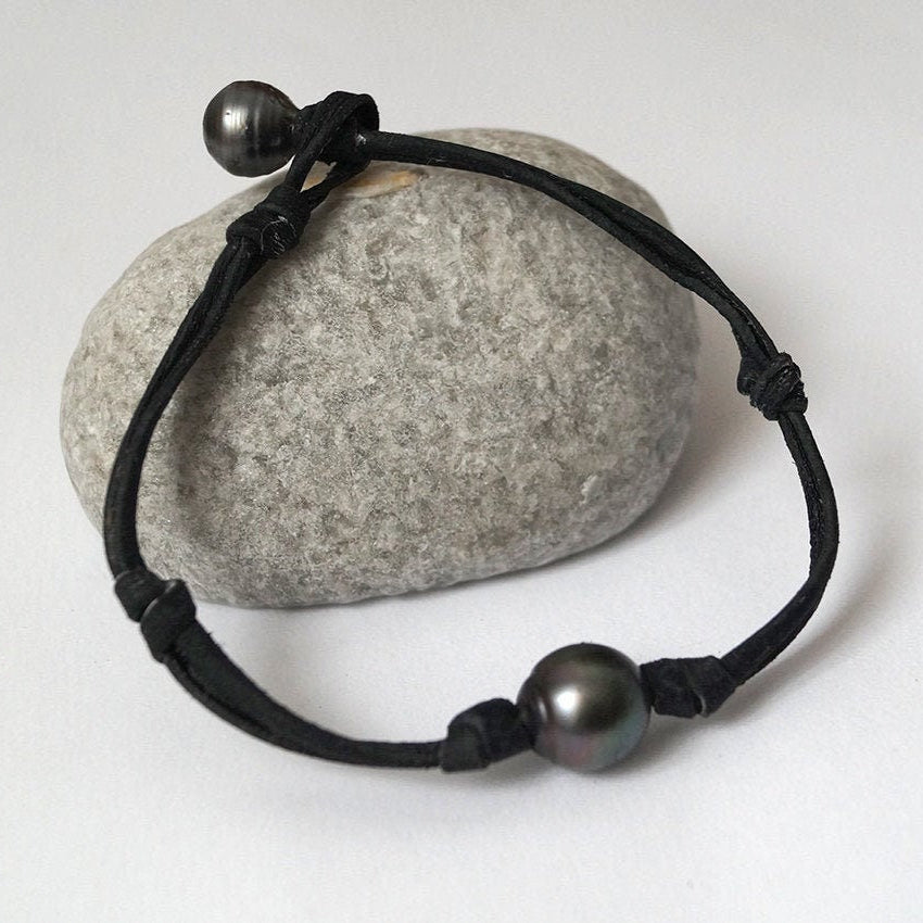 bracelet perle et cuir