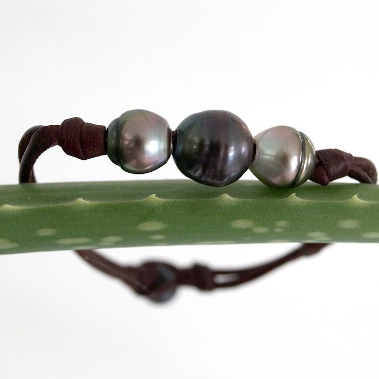 bracelet perles et cuir