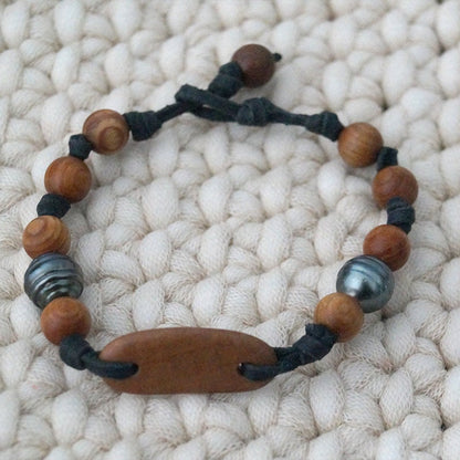 bracelet cuir et perle