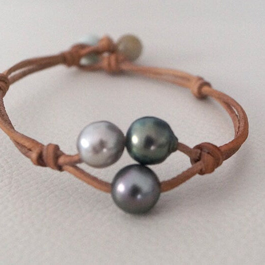 bracelet trio perles de Tahiti