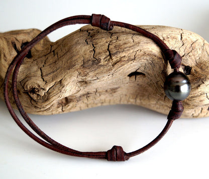 Bracelet épuré avec une perle de Tahiti - Bill