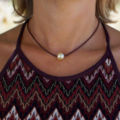 collier perle dorée