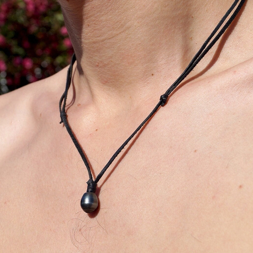 collier homme perle tahiti