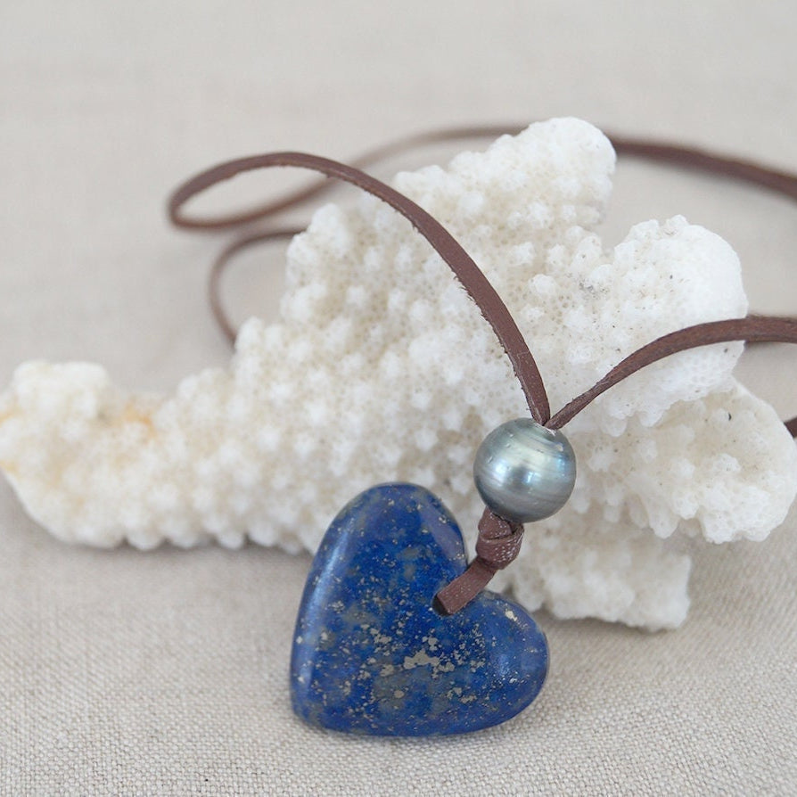collier perle tahiti et cuir