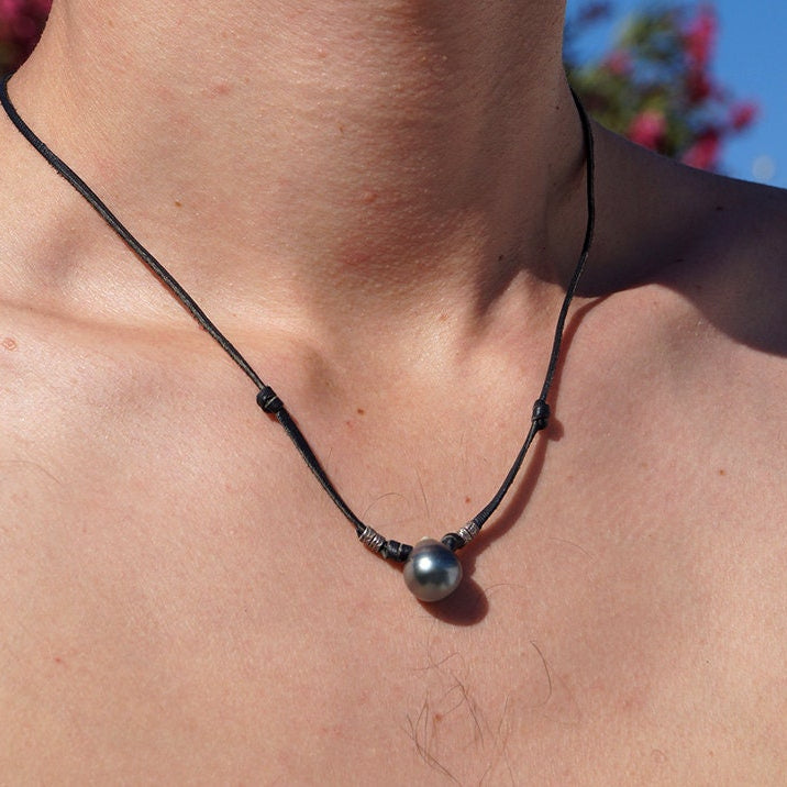 collier perle tahiti homme