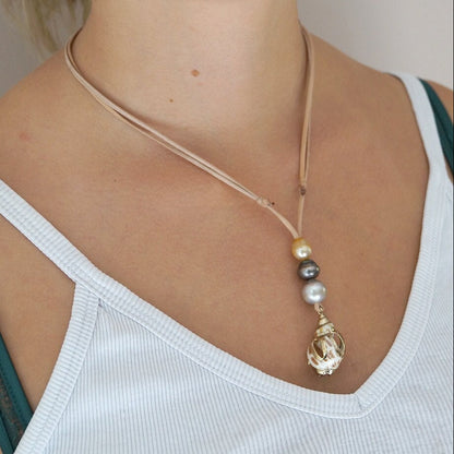 collier perle tahiti et australienne