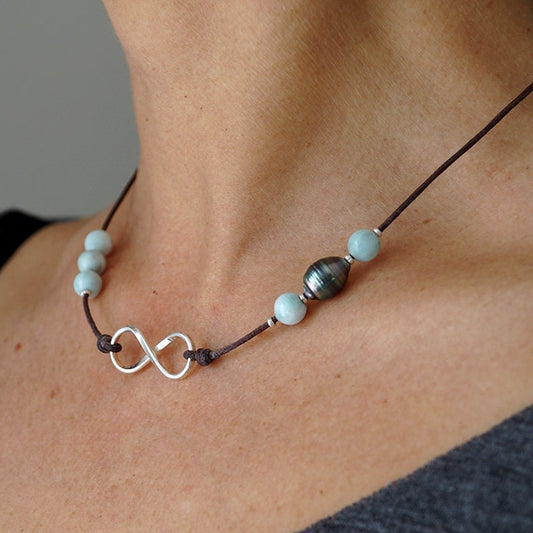 collier tahiti et argent