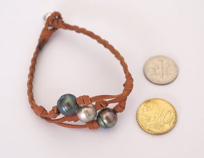 Bracelet trio de perles de Tahiti - Kaia