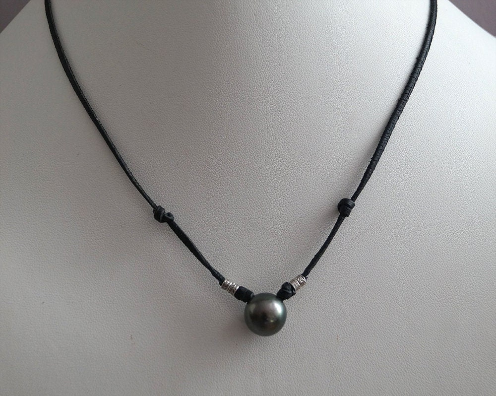 Collier en perle de Tahiti et perles argent - Dan