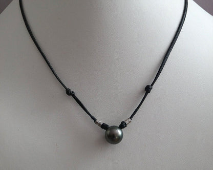 Collier en perle de Tahiti et perles argent - Dan
