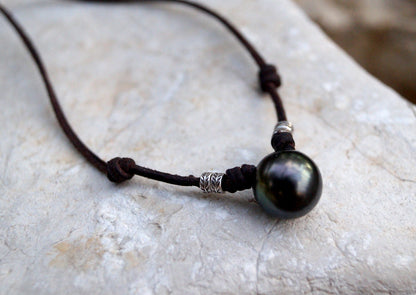 Collier en perle de Tahiti et perles argent - Dan