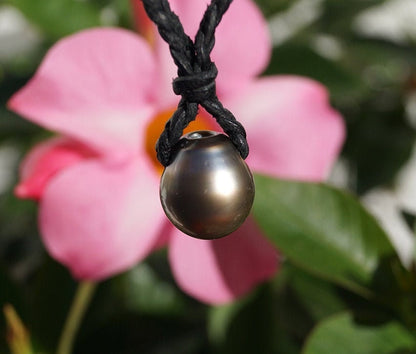 Collier ras de cou tressé fin et perle de Tahiti - Dana