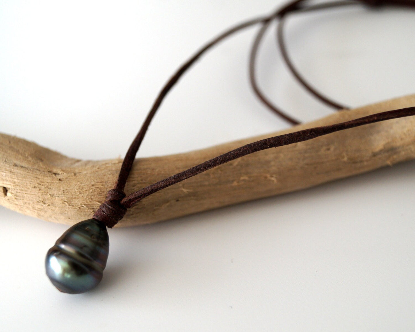 Collier coulissant avec pendentif en perle de Tahiti - Anto