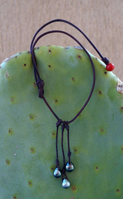 Collier ras de cou avec perles de Tahiti en grappe - Harper
