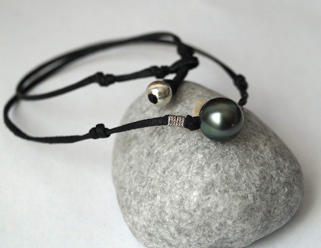 Collier en perle de Tahiti et perles argent - Dan